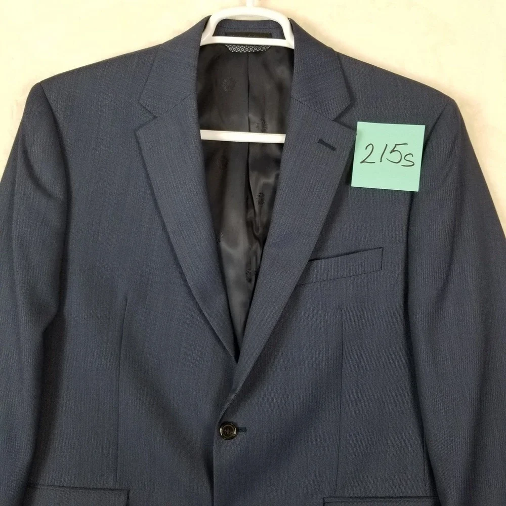 Lauren‎ Ralph Lauren Mens 42R Blue Wool Blend 2 Button Sport Coat Blazer 42 R